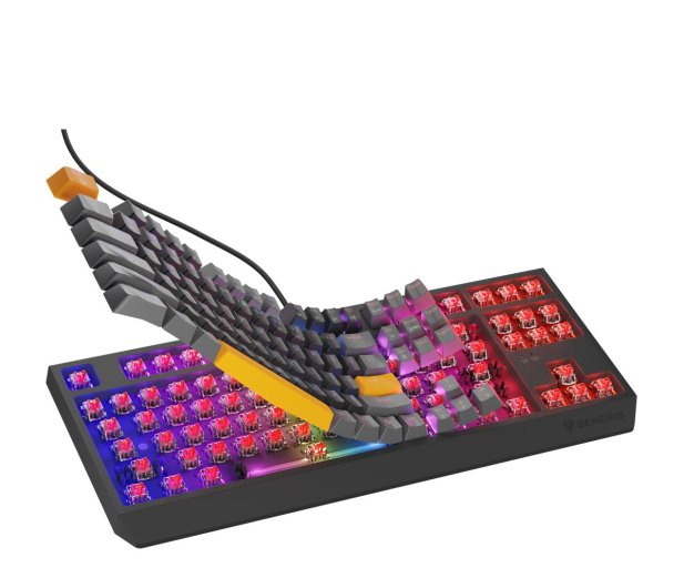 Genesis Thor 230 TKL Anchor Gray Positive US Outemu Red - 1226121 - zdjęcie 3
